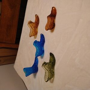 Colorful Glass Boot Figurines